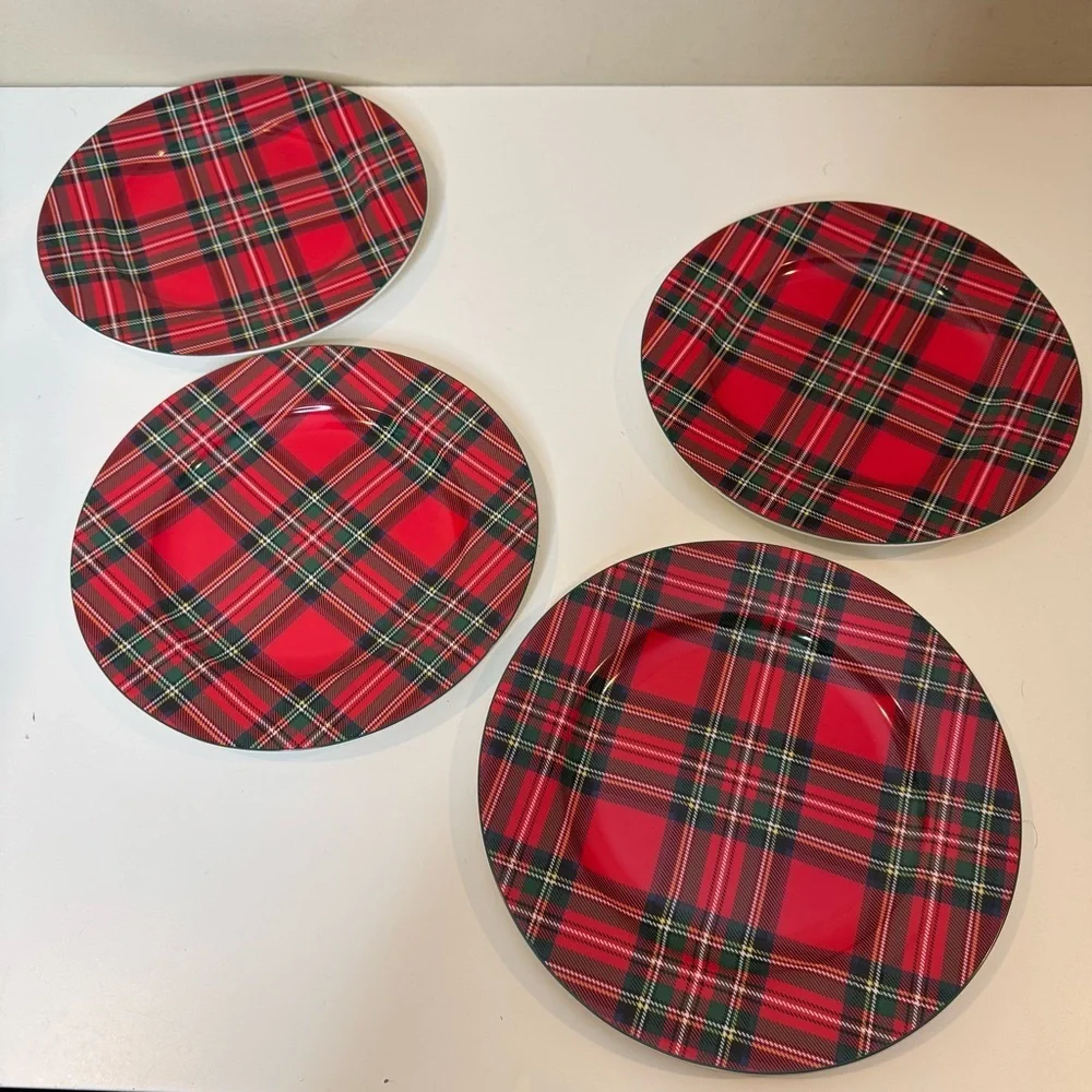 Mikasa Red Plaid Salad Plate